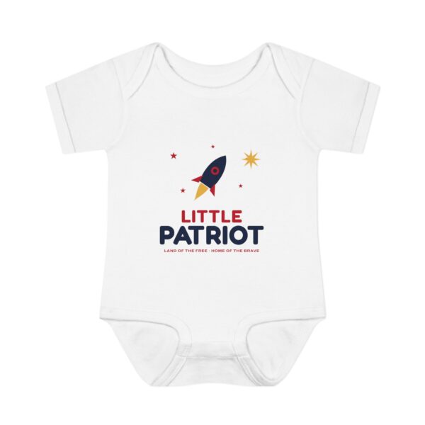 Little Patriot Baby Bodysuit, White