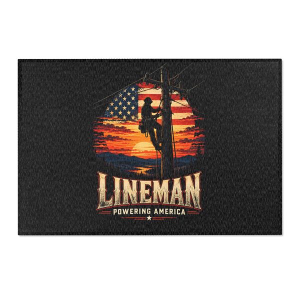 Lineman Powering America Area Rug