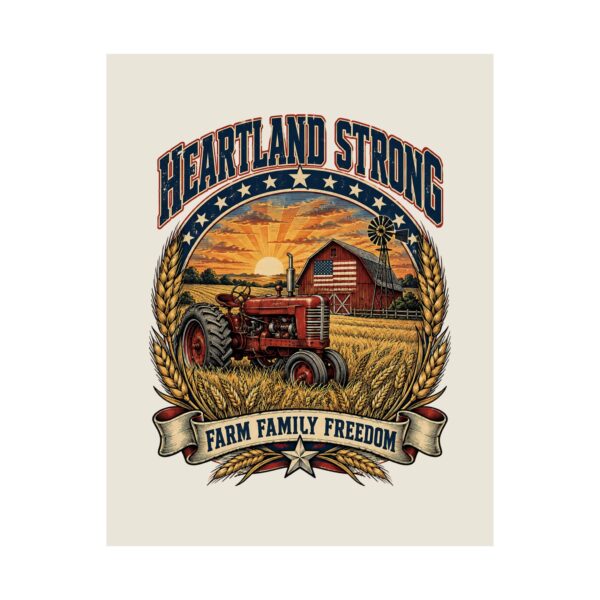 Heartland Strong Tractor & Barn Poster
