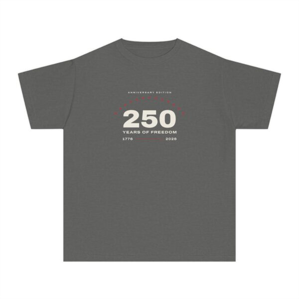 250 Years 1776-2026 Anniversary Edition Youth Garment-Dyed Tee, Pepper