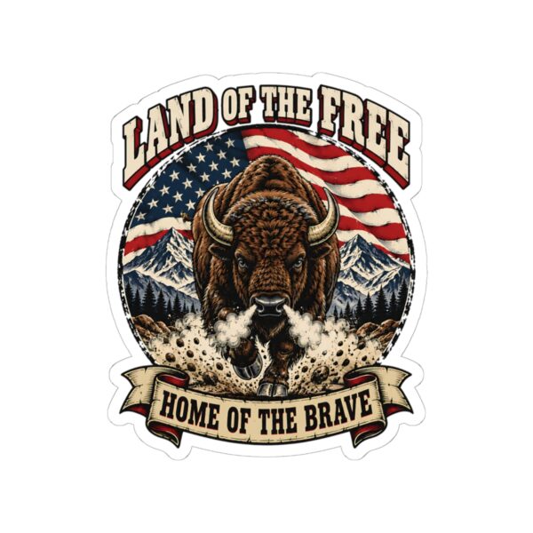 Land of the Free Bison Sticker