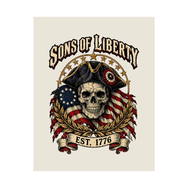 Sons of Liberty Skull Poster