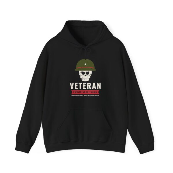 Veteran Helmet Skull I Served I'd Do It Again Hoodie, Black