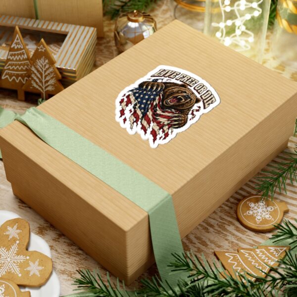 Live Free or Die Grizzly Sticker