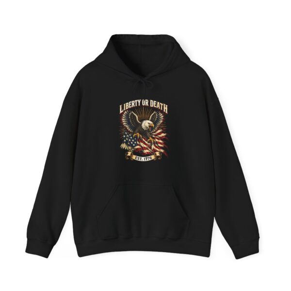 Liberty or Death Eagle Hoodie, Black