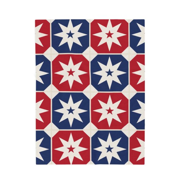 Stars & Stripes Barn Quilt Throw Blanket