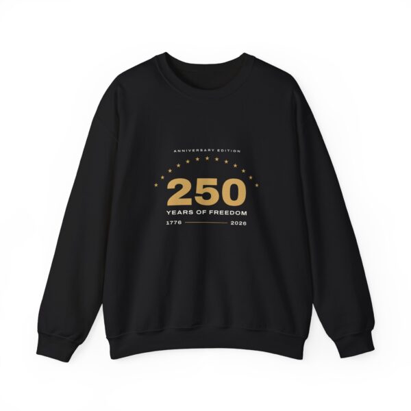 250 Years 1776-2026 Anniversary Edition Crewneck Sweatshirt, Black