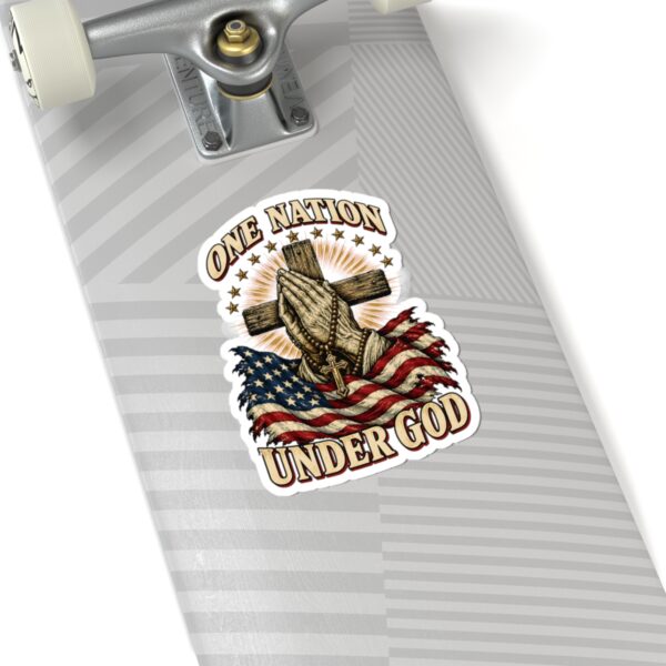 One Nation Under God Praying Hands Sticker