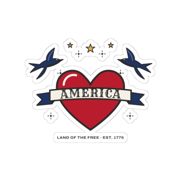 American Traditional Tattoo Heart Sticker