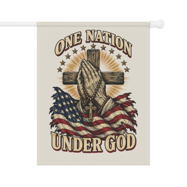 One Nation Under God Praying Hands Garden Flag
