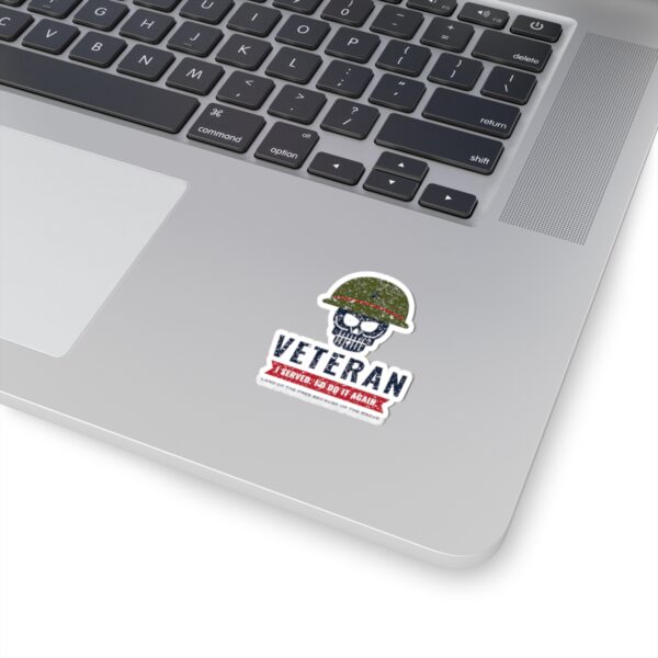 Veteran Helmet Skull I Served I'd Do It Again Sticker