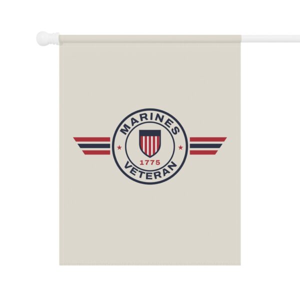 Marines Veteran Patch Garden Flag