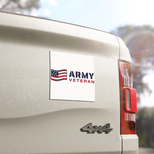 Army Veteran Flag Car Magnet