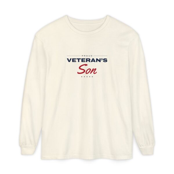 Proud Veteran's Son Long Sleeve Tee, Ivory