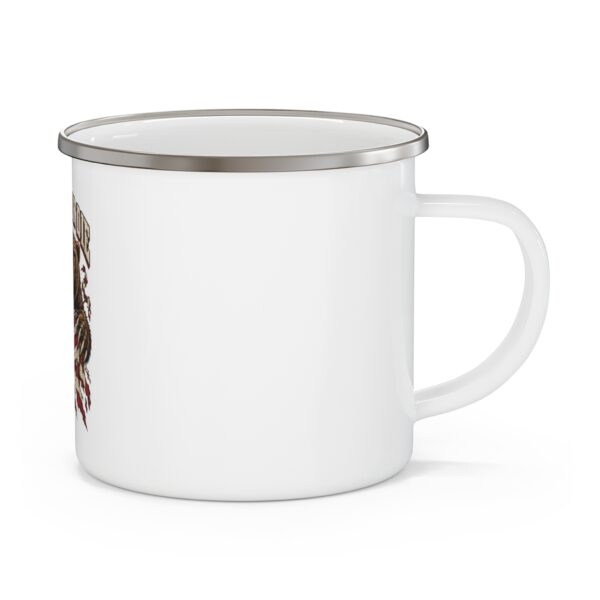 Live Free or Die Grizzly Enamel Camp Mug