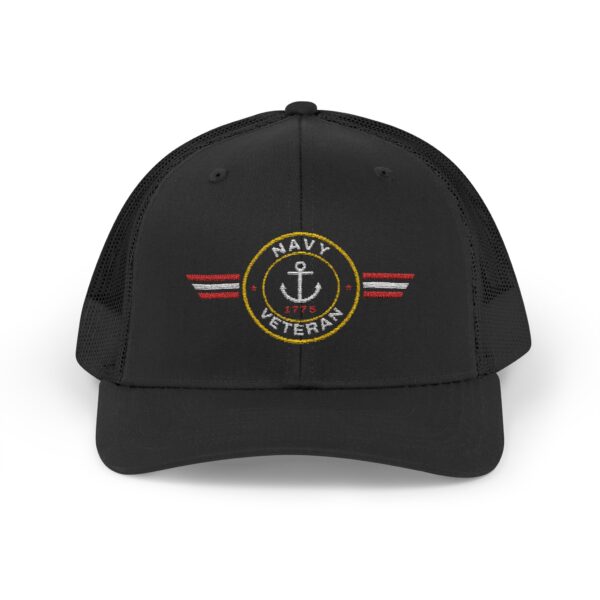 Navy Veteran Patch Trucker Hat