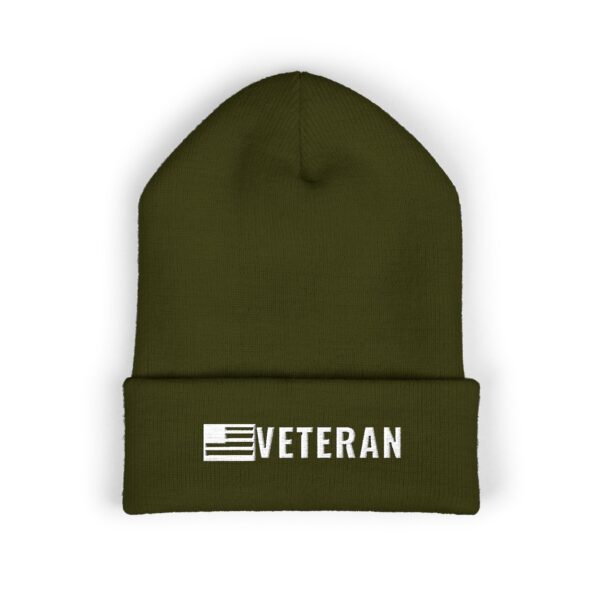 Veteran Flag Embroidered Beanie