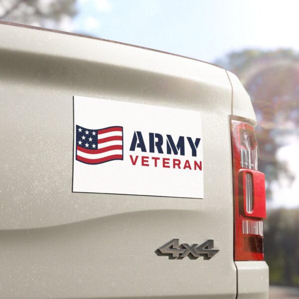 Army Veteran Flag Car Magnet