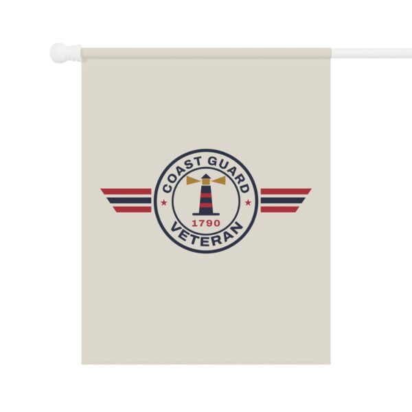 Coast Guard Veteran Patch Garden Flag