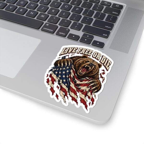 Live Free or Die Grizzly Sticker
