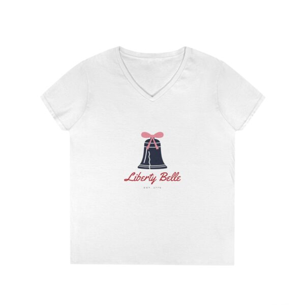Liberty Belle Women's V-Neck Tee, White
