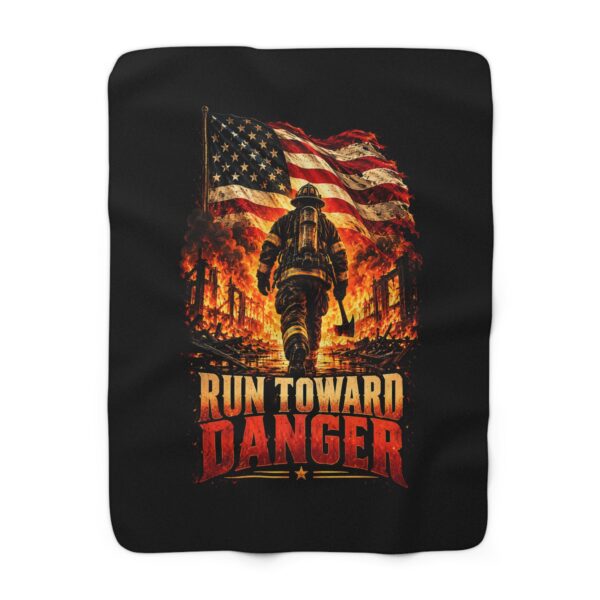 Run Toward Danger Sherpa Fleece Blanket