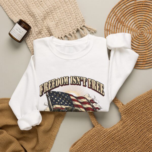 Freedom Isn't Free Honor the Fallen Crewneck Sweatshirt, White