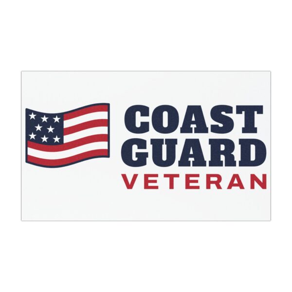 Coast Guard Veteran Flag Car Magnet