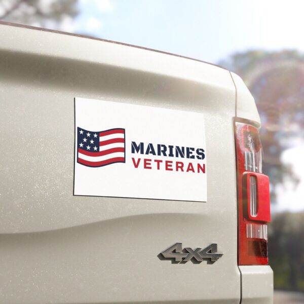 Marines Veteran Flag Car Magnet