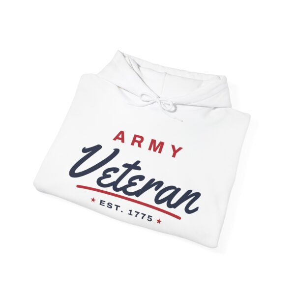 Army Veteran Script Hoodie, White