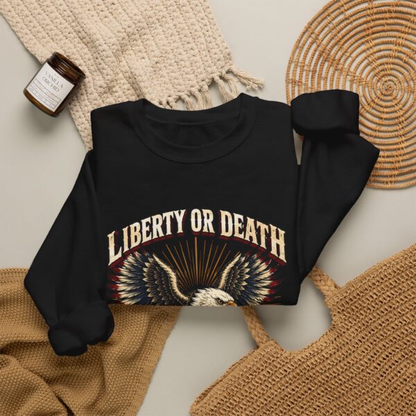 Liberty or Death Eagle Crewneck Sweatshirt, Black