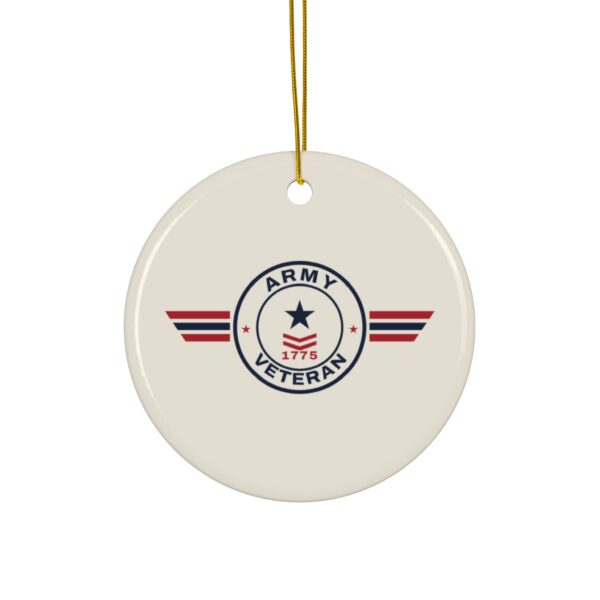 Army Veteran Patch Christmas Ornament