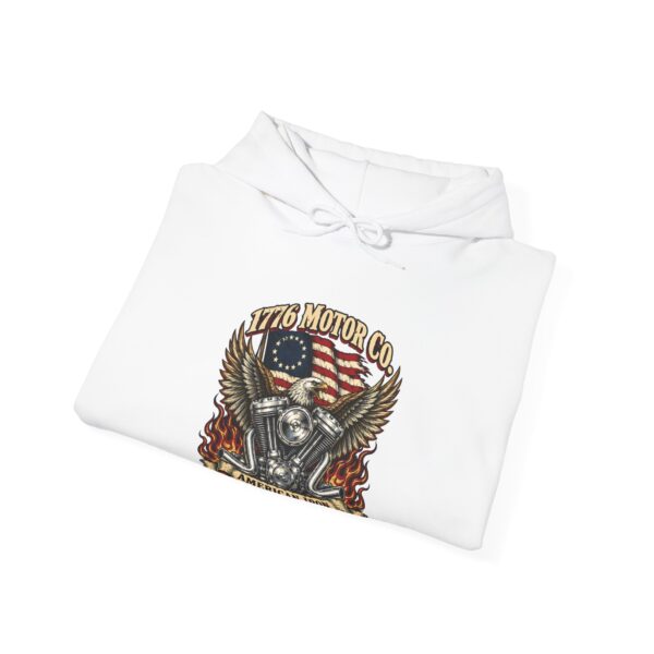 1776 Motor Co. American Iron Hoodie, White