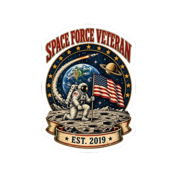 Space Force Veteran Moon Landing Sticker