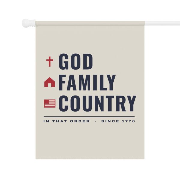 God Family Country Garden Flag