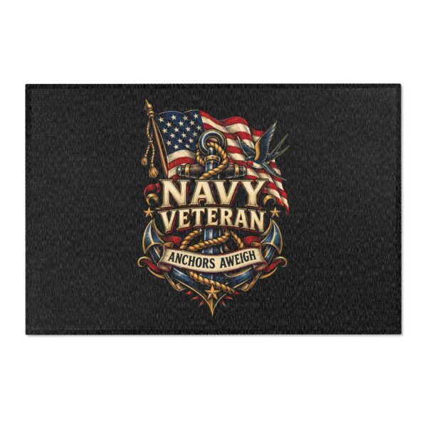 Navy Veteran Anchors Aweigh Area Rug