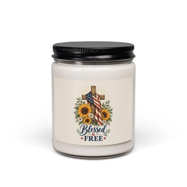 Blessed & Free Sunflower Cross Soy Candle