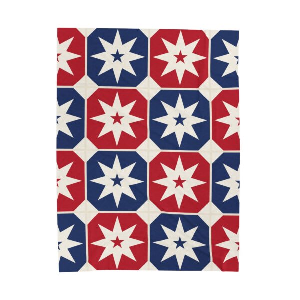 Stars & Stripes Barn Quilt Throw Blanket
