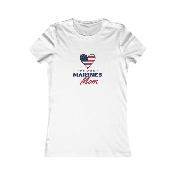 Proud Marines Mom Women's Fitted Tee, White