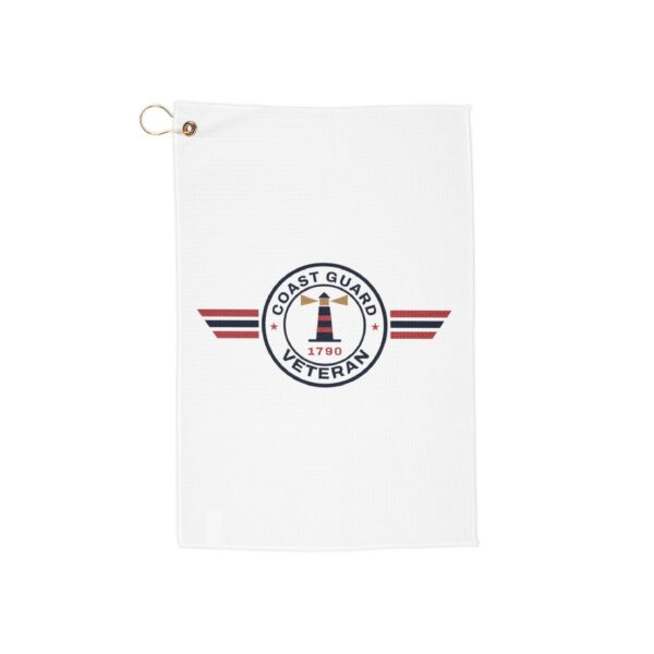 Coast Guard Veteran Patch Golf Towel