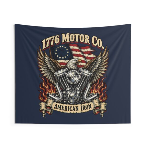 1776 Motor Co. American Iron Wall Tapestry