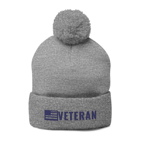 Veteran Flag Pom-Pom Beanie