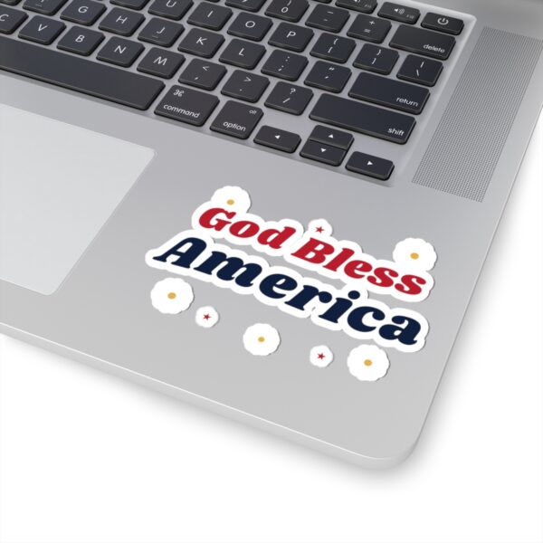 God Bless America Groovy Daisy Sticker