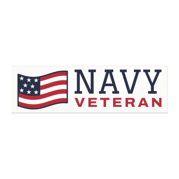 Navy Veteran Flag Car Magnet