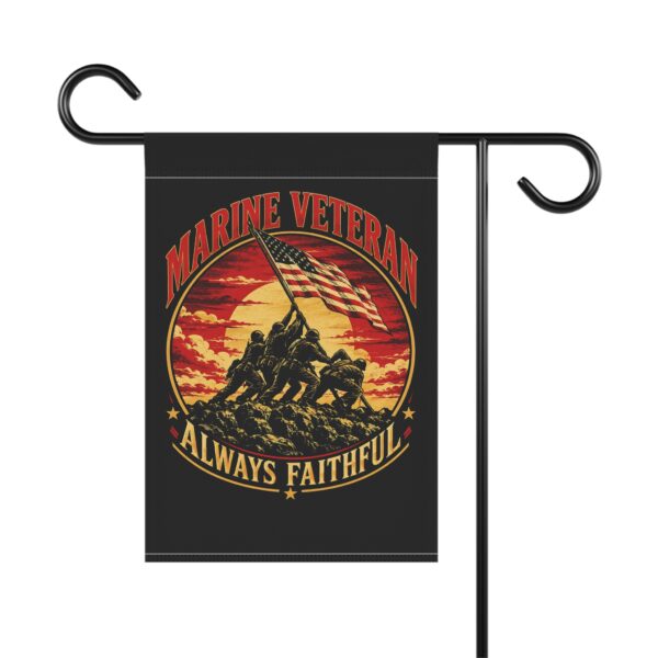 Marine Veteran Always Faithful Garden Flag