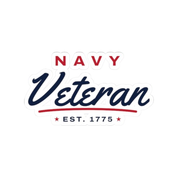 Navy Veteran Script Sticker