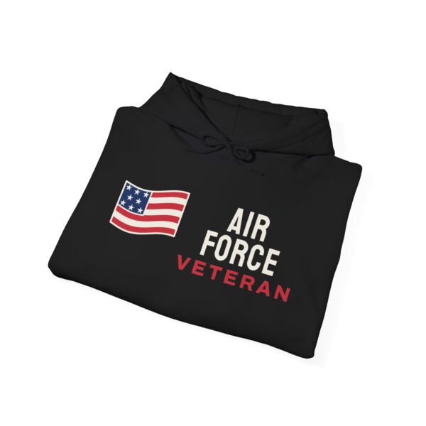 Air Force Veteran Flag Hoodie, Black