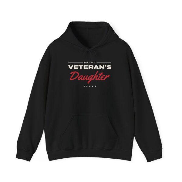 Proud Veteran's Daughter Hoodie, Black
