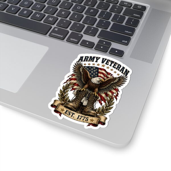 Army Veteran Eagle & Boots Sticker