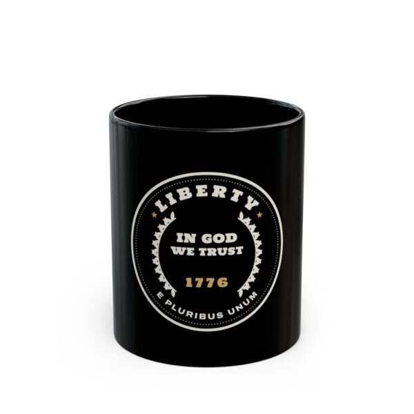 In God We Trust 1776 Coin Black Mug